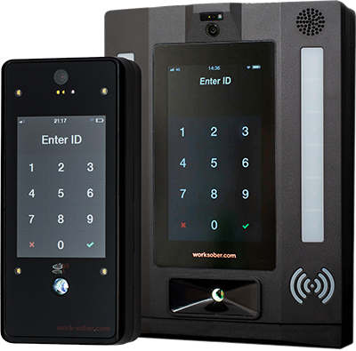 Worksober terminal — alkomätare med fingeravtryck och RFID